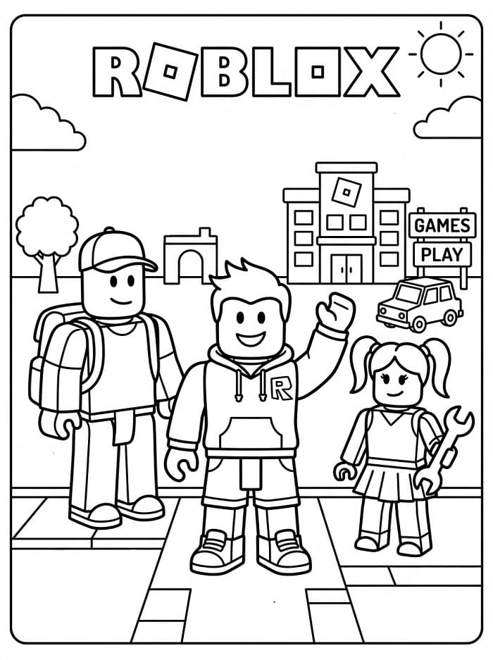 Grundlegendes Roblox ausmalbilder