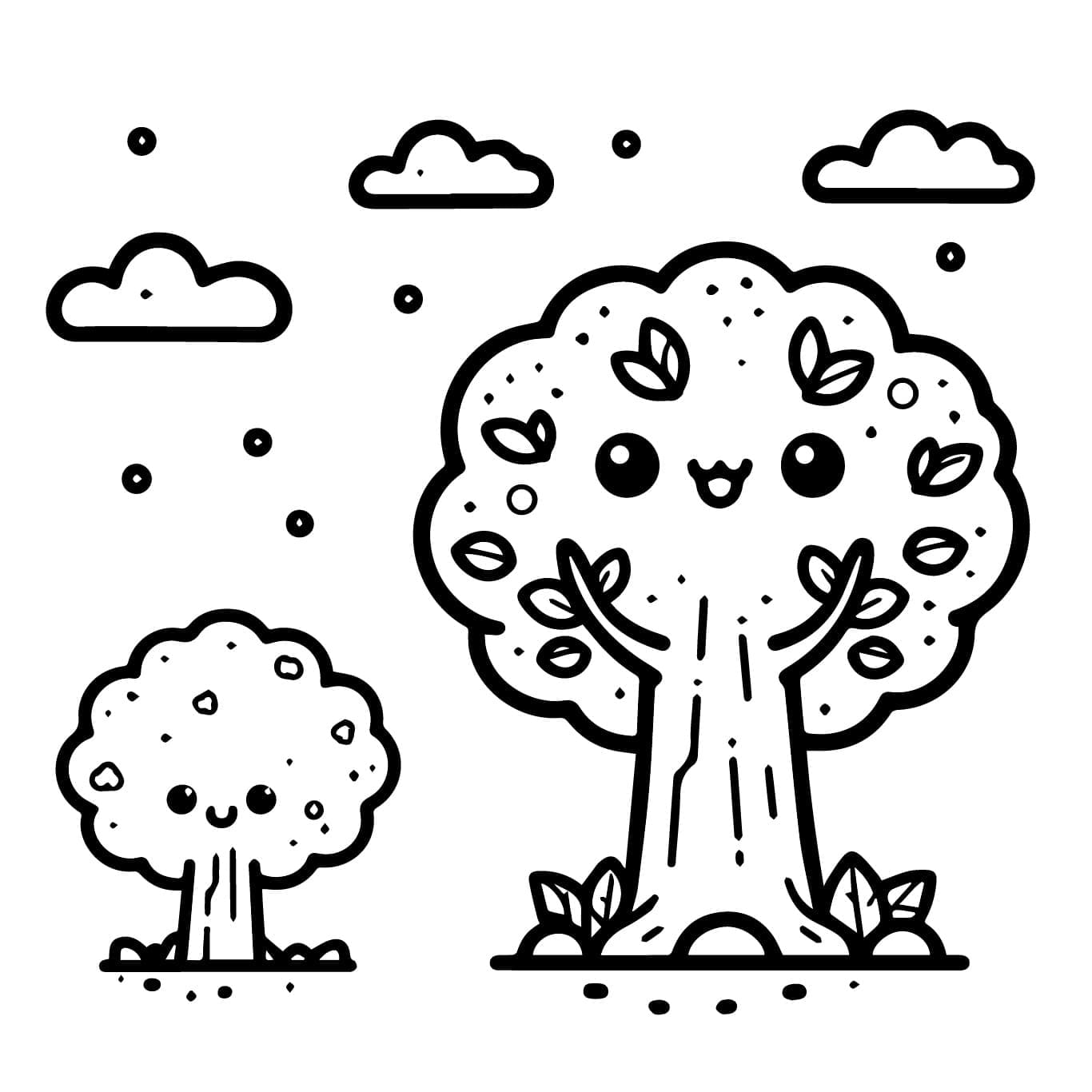 Grüner Baum ausmalbilder