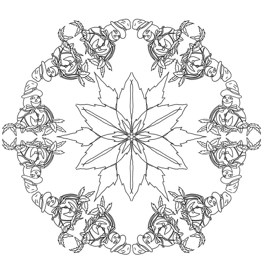 Halloween-Mandala 1 ausmalbilder