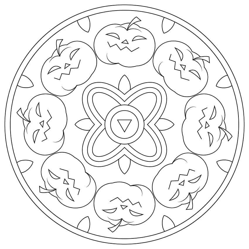 Halloween-Mandala Bild ausmalbilder