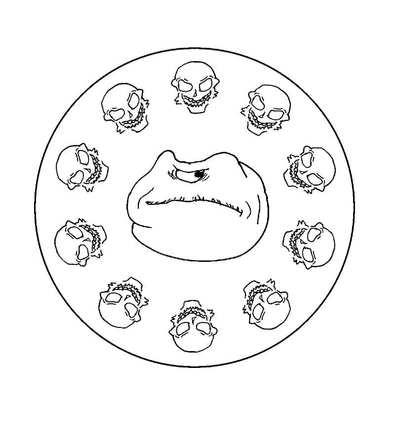 Halloween-Mandala für 1-jährige Kinder ausmalbilder