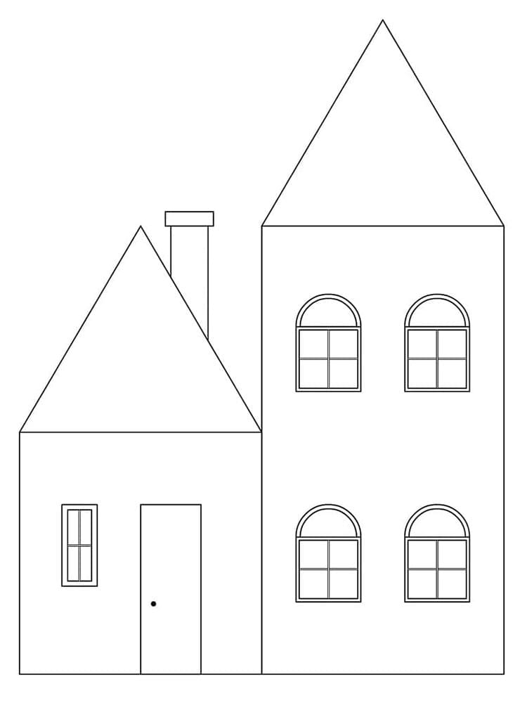 Haus kostenlos ausmalbilder