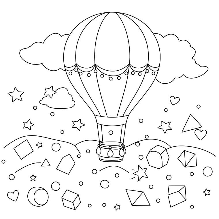 Heißluftballon (5) ausmalbilder