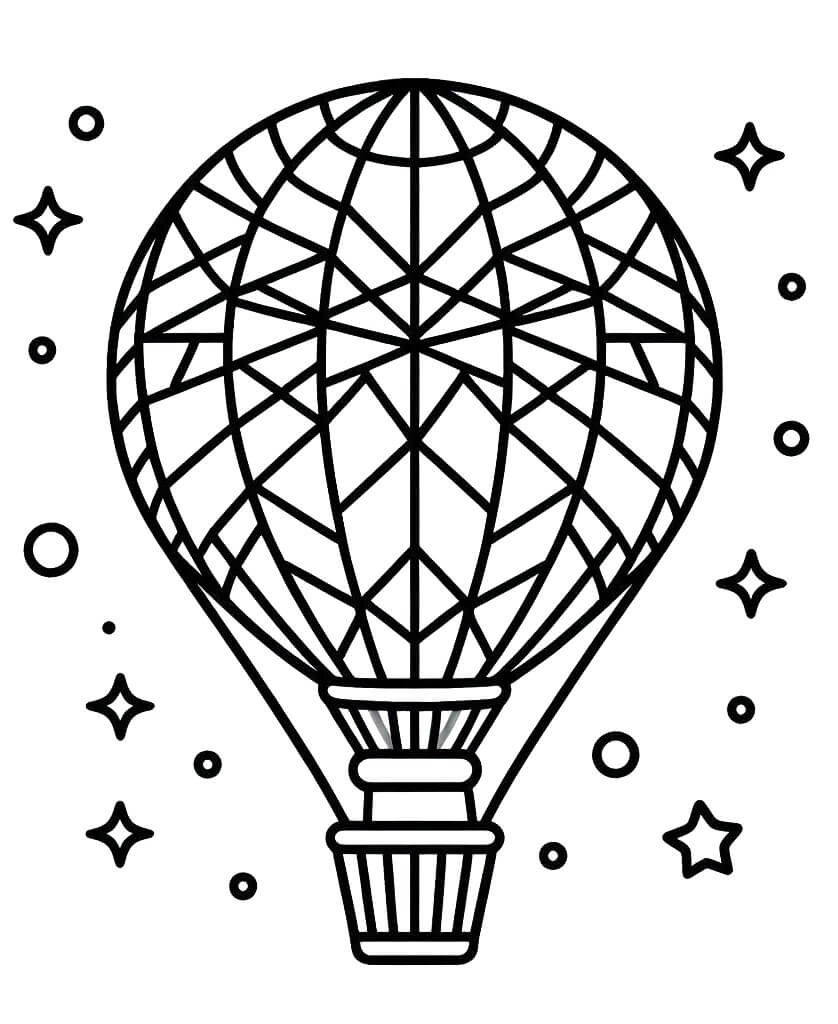 Heißluftballon Bild zum Drucken ausmalbilder