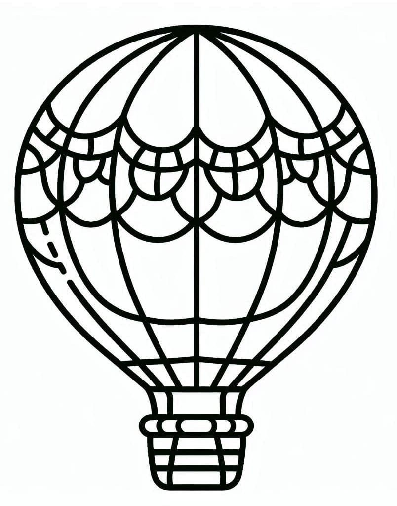 Heißluftballon Kostenloser für Kinder ausmalbilder