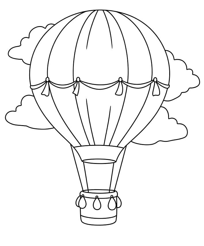 Heißluftballon druckfertig ausmalbilder