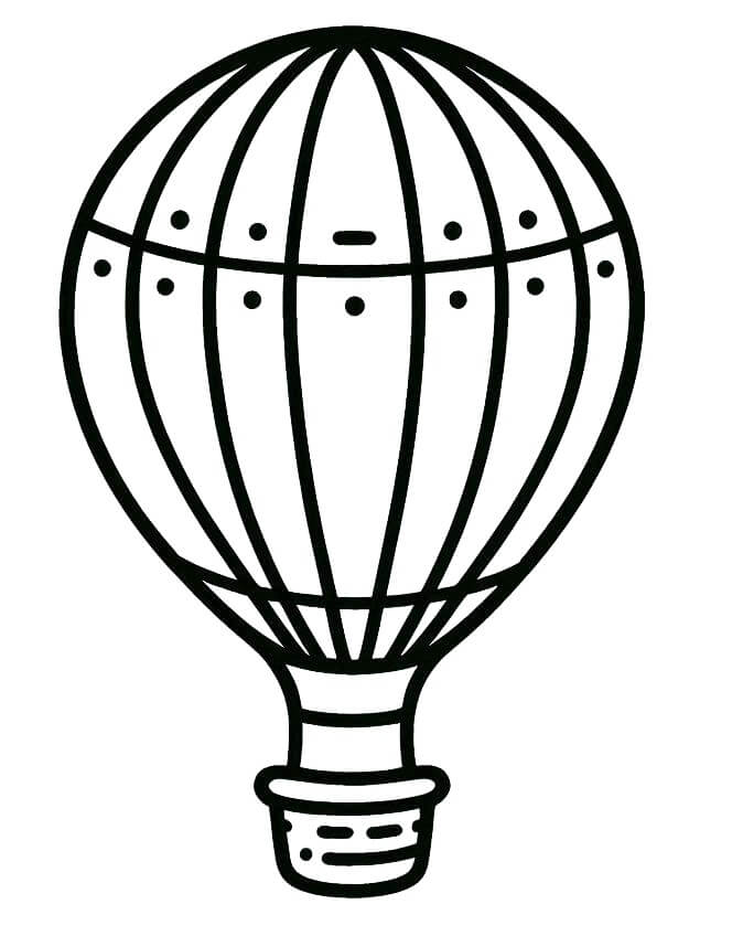 Heißluftballon für 1-jährige Kinder ausmalbilder
