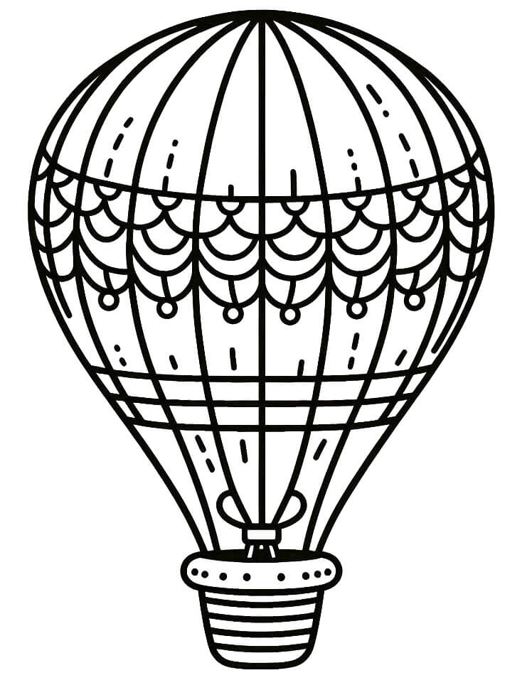 Heißluftballon für 4-jährige Kinder ausmalbilder