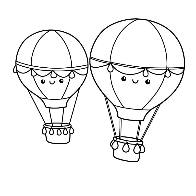 Heißluftballon gratis druckbar ausmalbilder