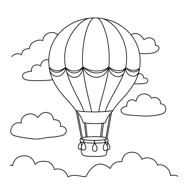 Heißluftballon gratis ausmalbilder