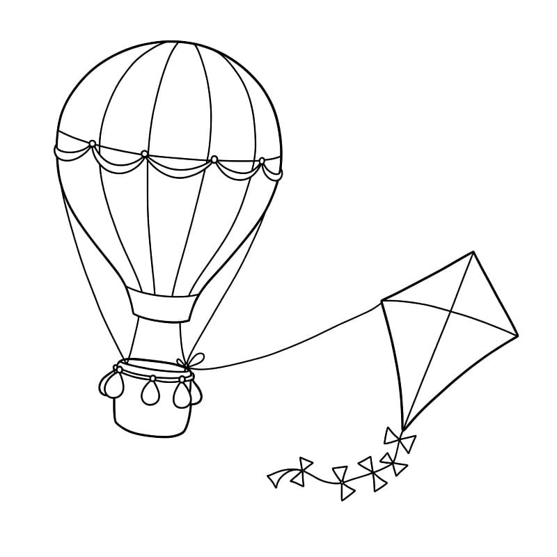 Heißluftballon kostenlos ausmalbilder