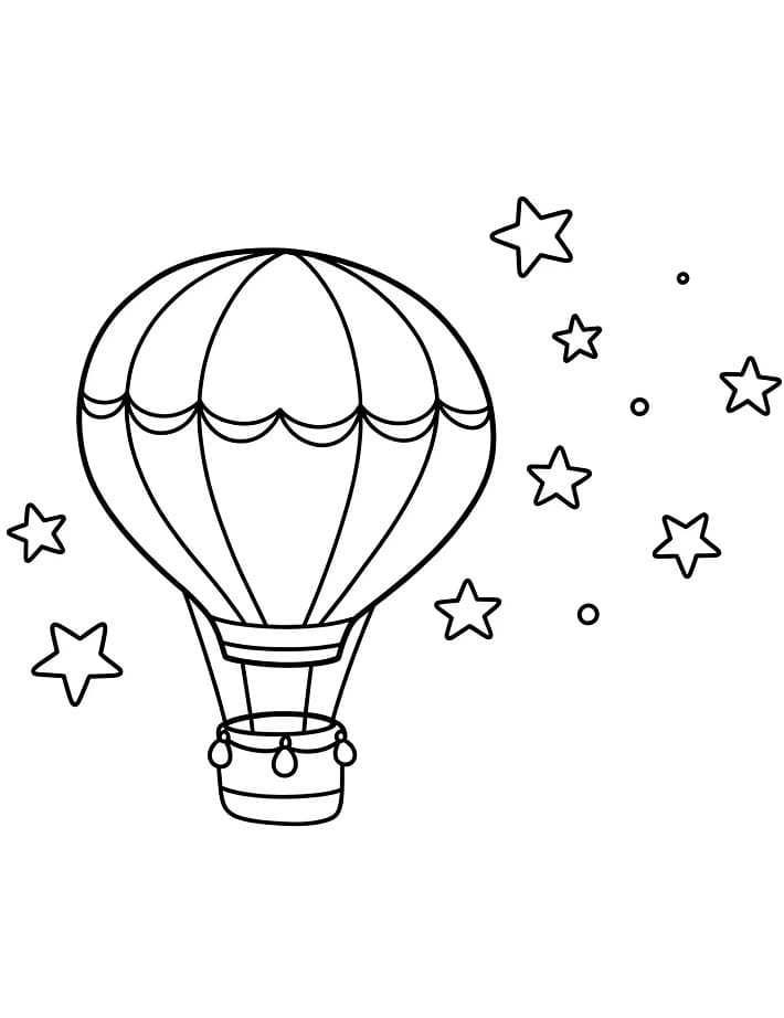 Heißluftballon zum Drucken ausmalbilder