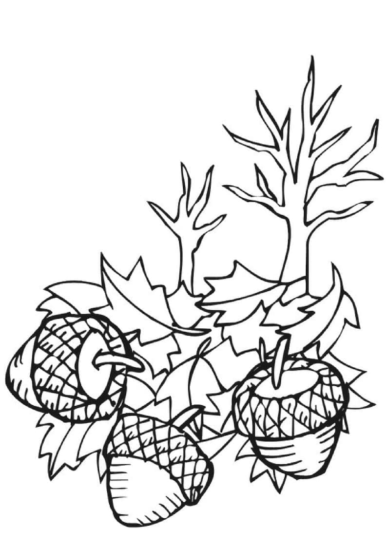 Herbstsbild gratis ausmalbilder