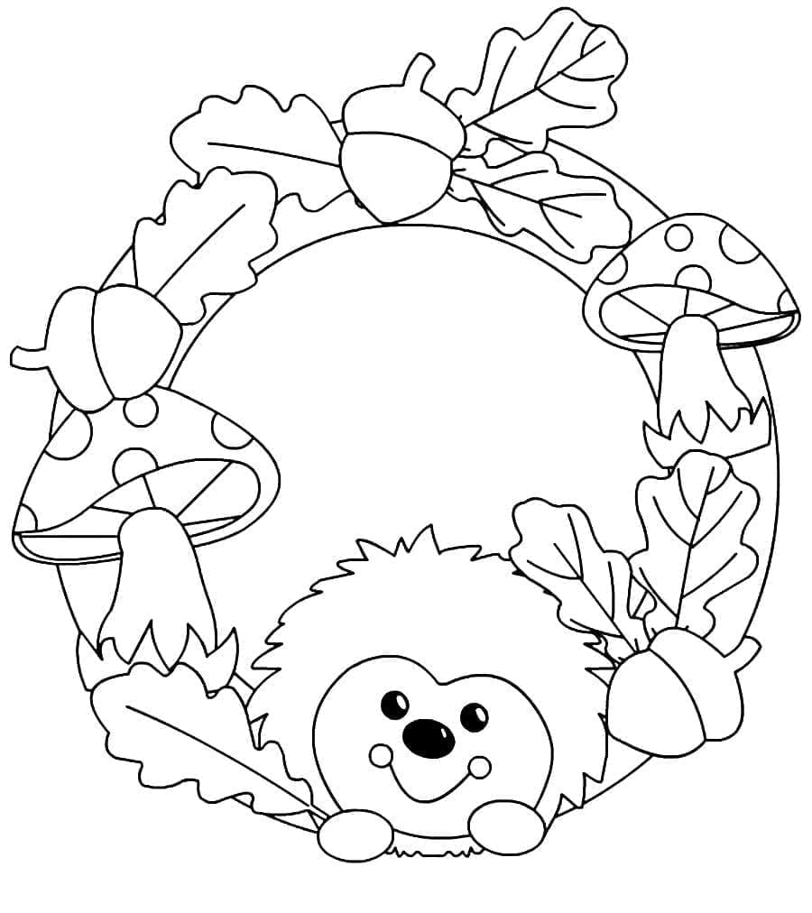 Herbstsbild zum Drucken ausmalbilder