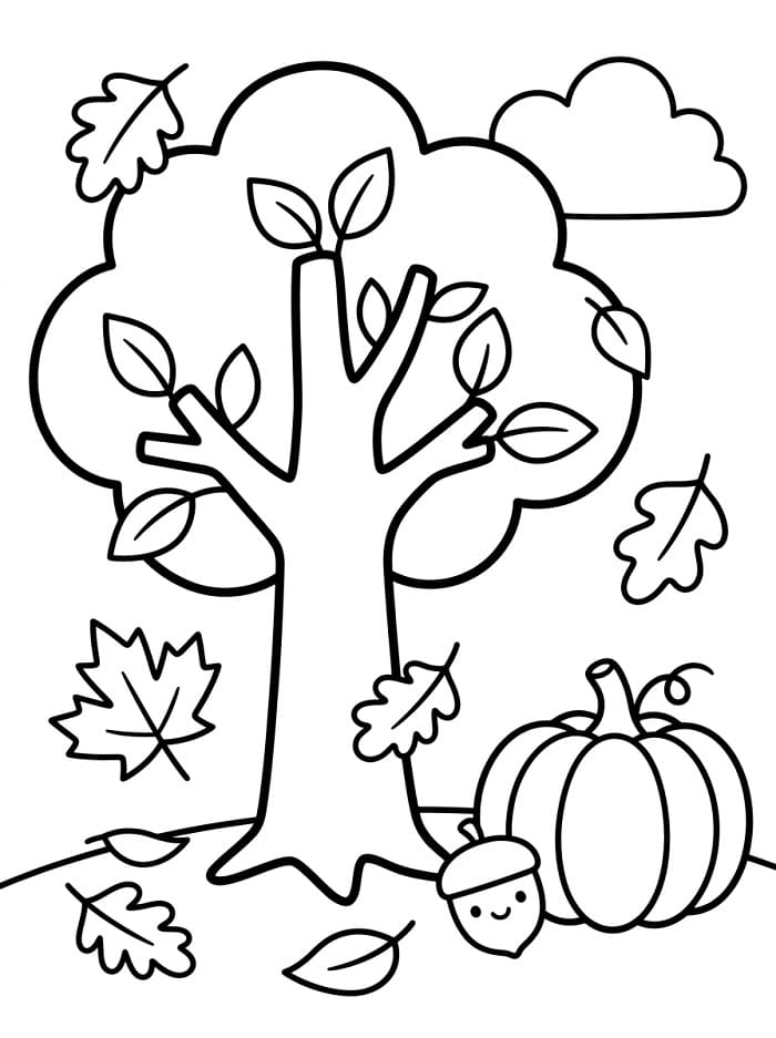 Herbstsszene ausmalbilder