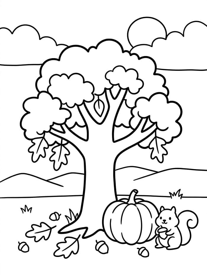 Herbstszeit ausmalbilder