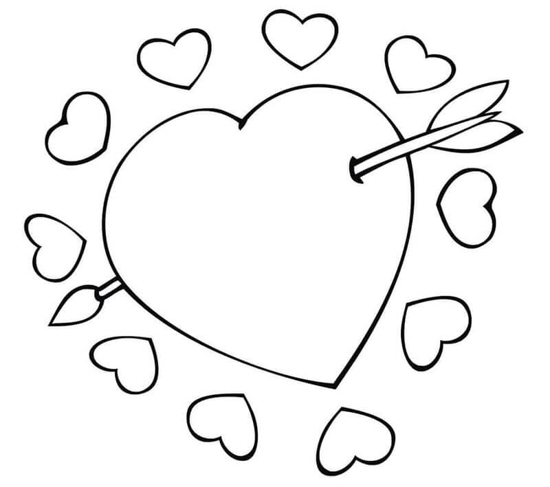 Herz 2 ausmalbilder