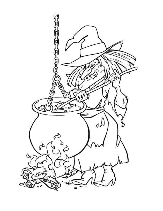 Hexe Drucken ausmalbilder