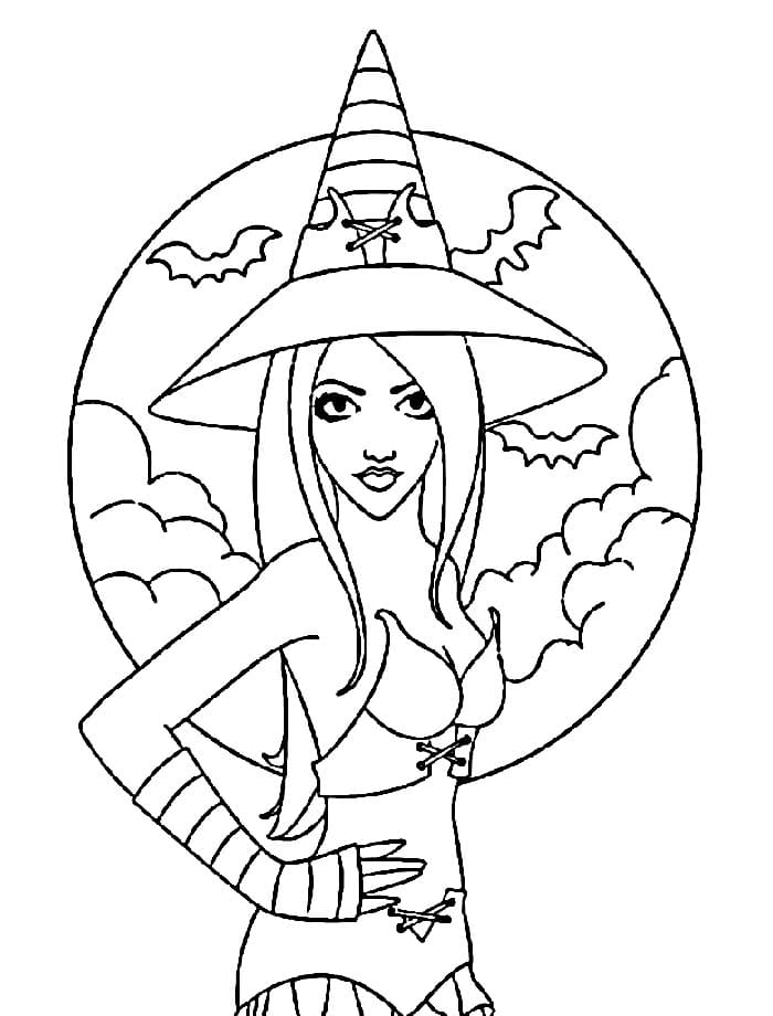 Hexe Kostenlos Druckbar ausmalbilder