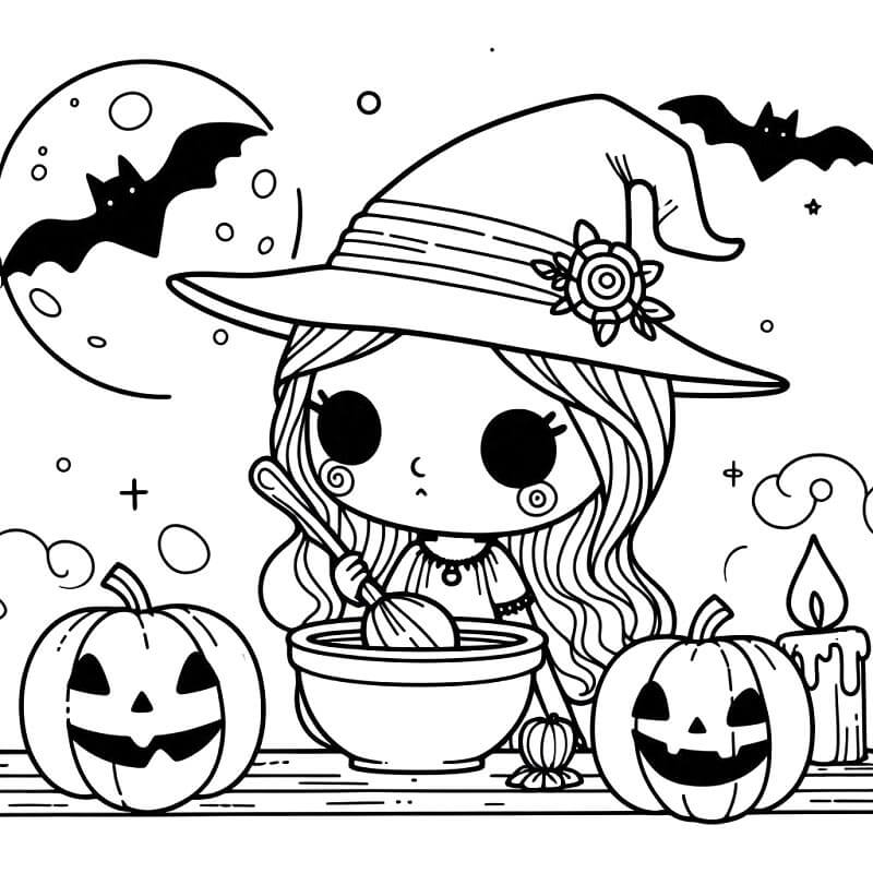 Hexe ausmalbilder