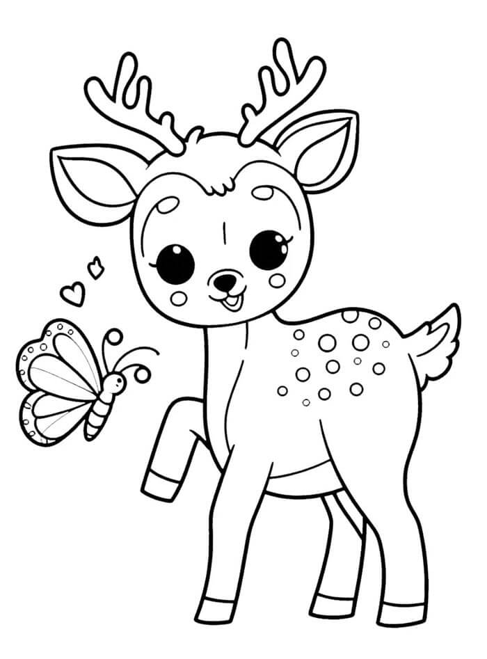 Hirsch Für 2-Jährige Kinder ausmalbilder