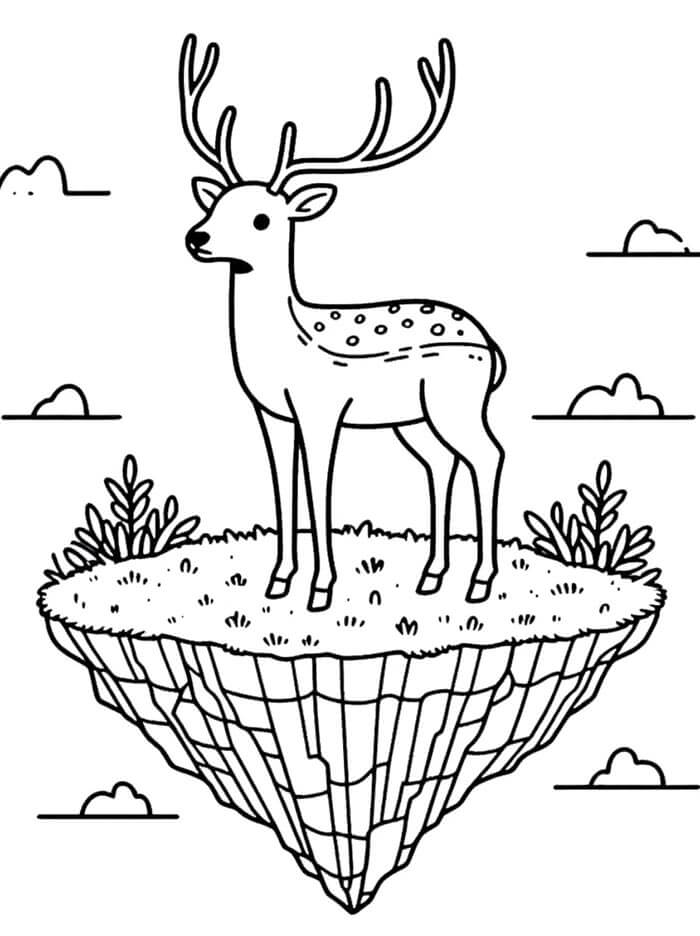 Hirsch Für 3-Jährige Kinder ausmalbilder