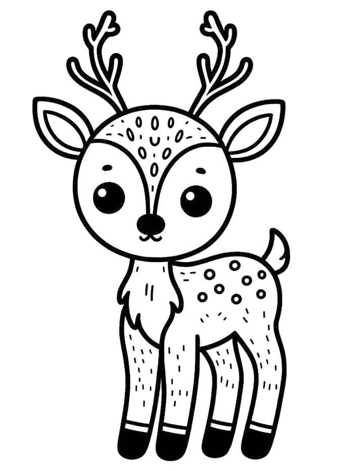 Hirsch Für Kinder Gratis ausmalbilder