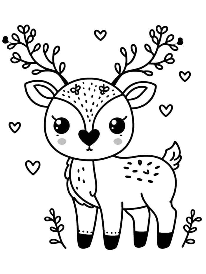 Hirsch Kostenloses Bild ausmalbilder