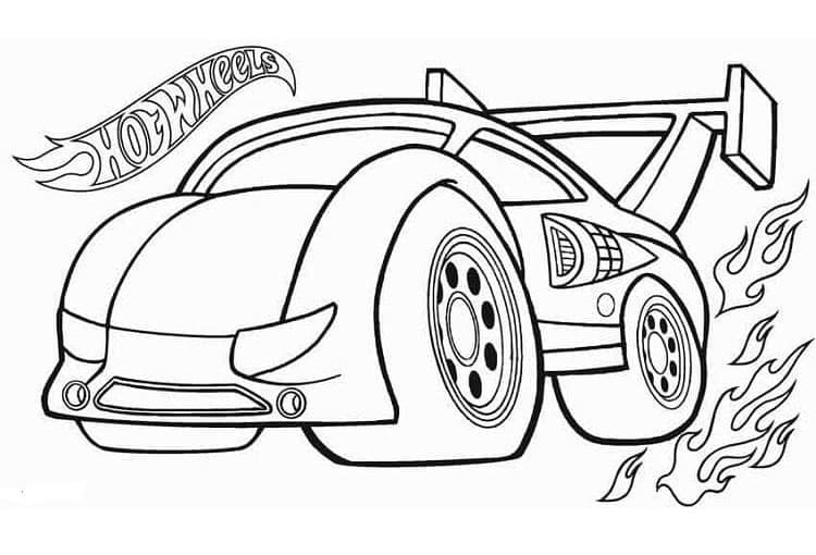 Hot Wheels druckfertig ausmalbilder