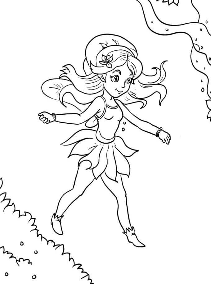 Hübsche Fee ausmalbilder