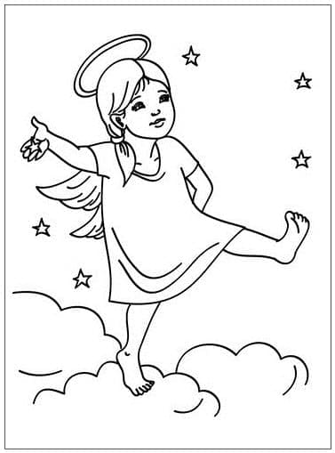 Hübscher Engel ausmalbilder