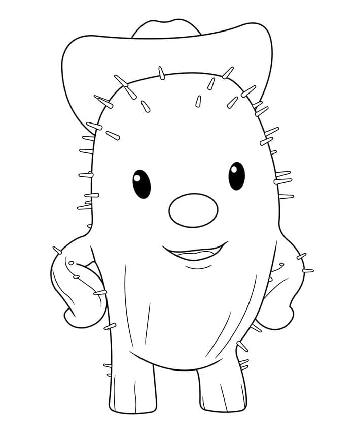 Hübscher Kaktus ausmalbilder