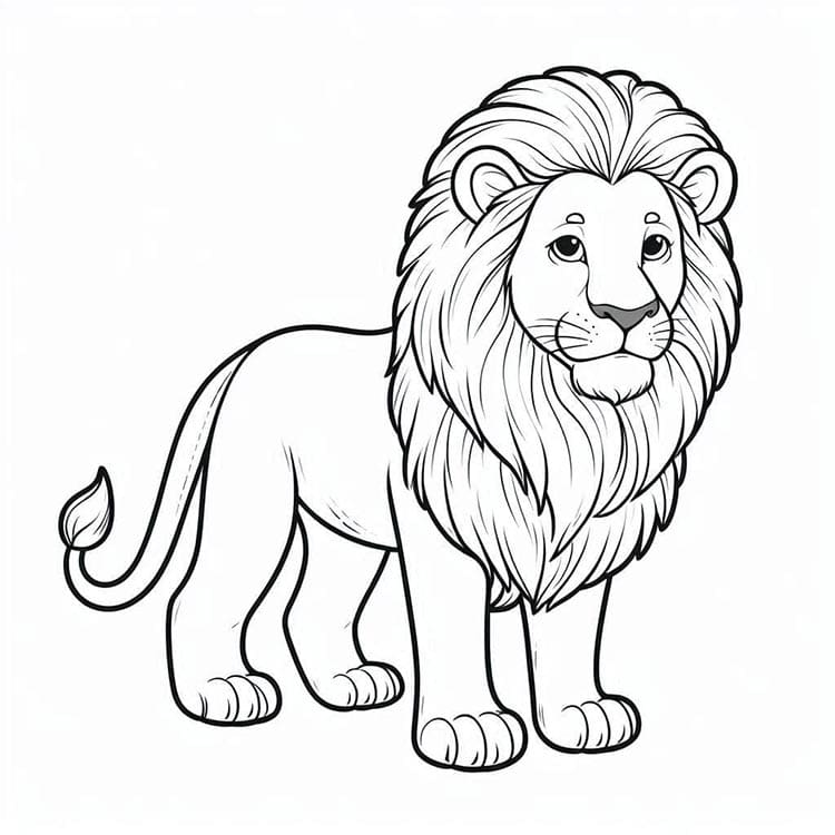 Hübscher Löwe ausmalbilder