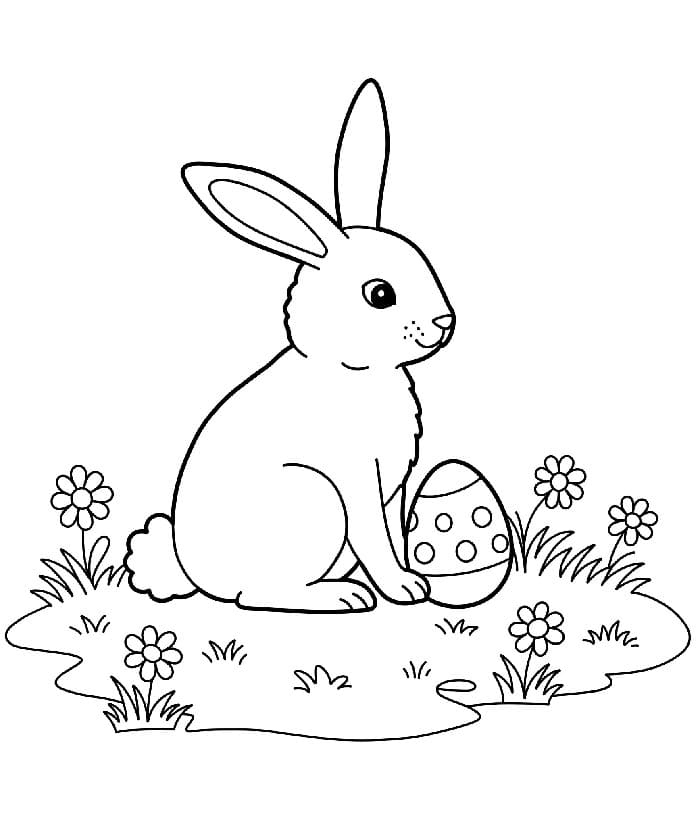 Hübscher Osterhase ausmalbilder
