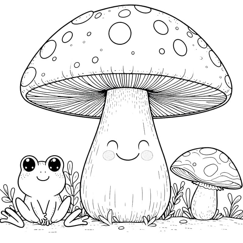 Hübscher Pilz ausmalbilder