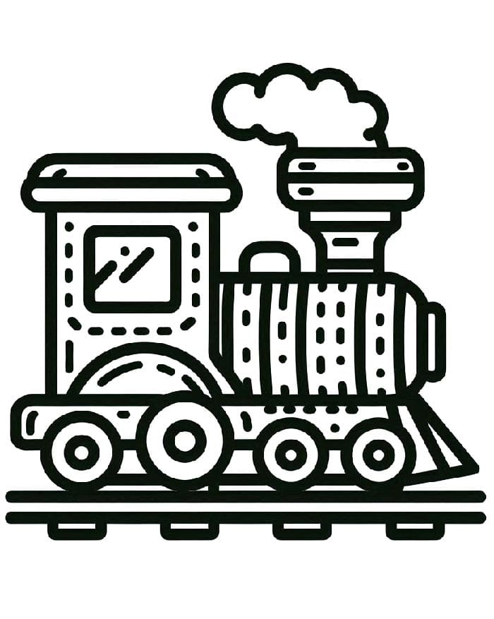 Hübscher Zug ausmalbilder