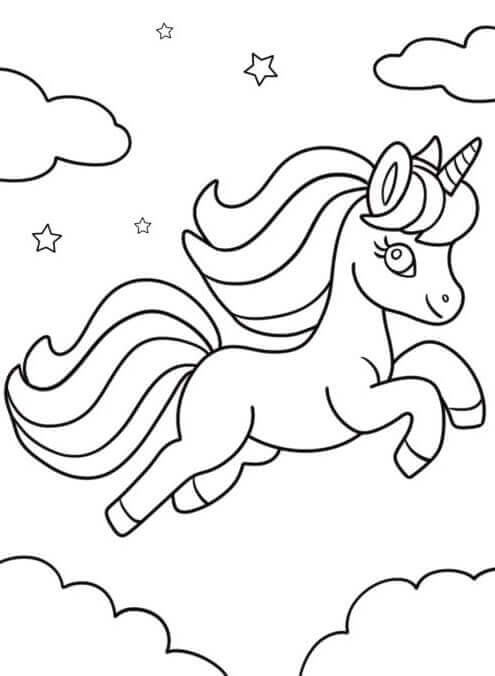 Hübsches Einhorn ausmalbilder