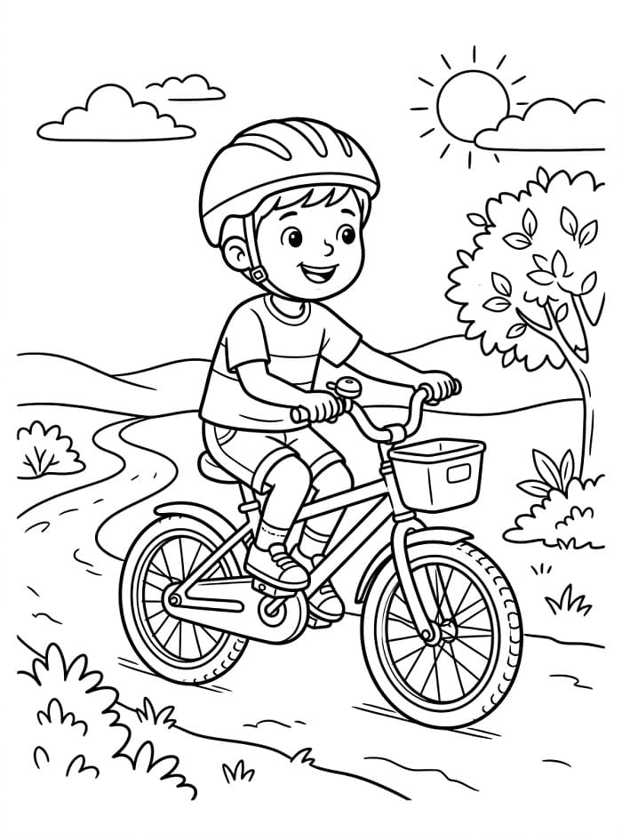 Hübsches Fahrrad ausmalbilder