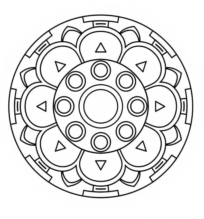 Hübsches Mandala ausmalbilder