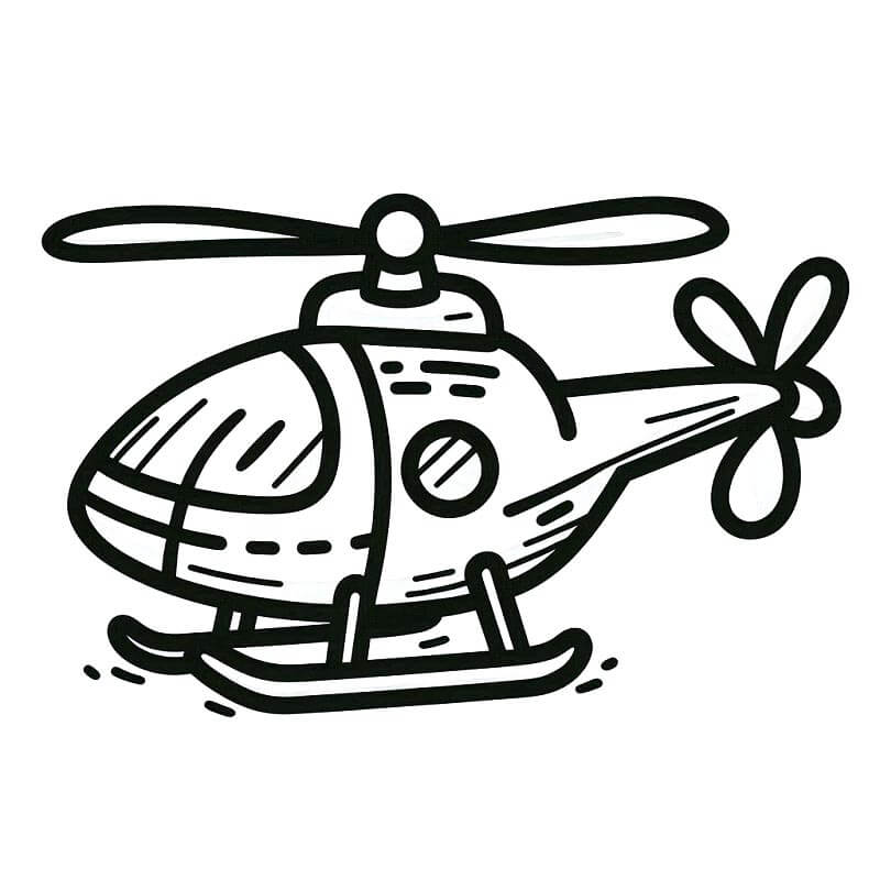 Hubschrauber für 1-jährige Kinder ausmalbilder
