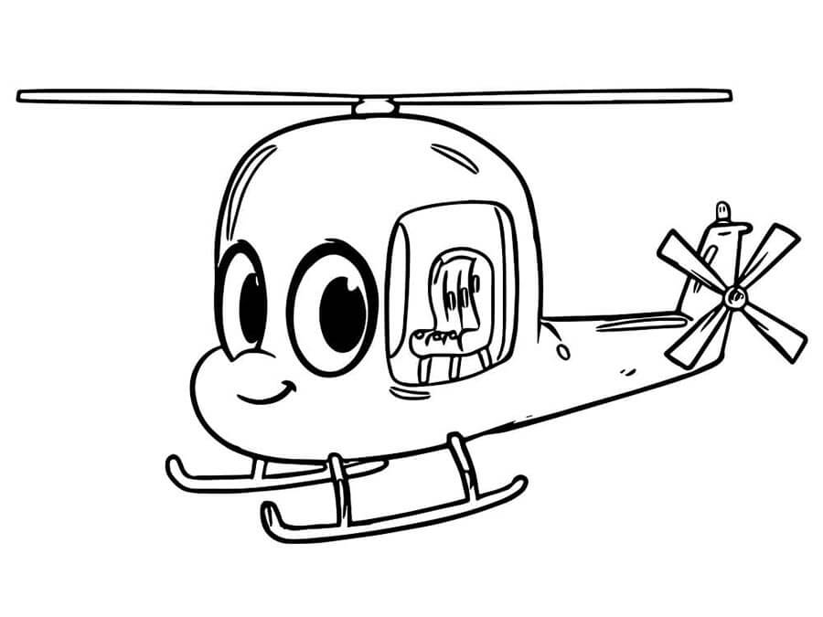 Hubschrauber für 2-jährige Kinder ausmalbilder