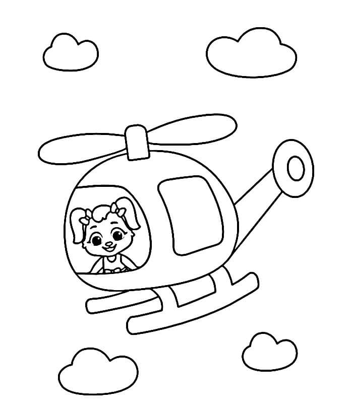 Hubschrauber für 3-jährige Kinder ausmalbilder