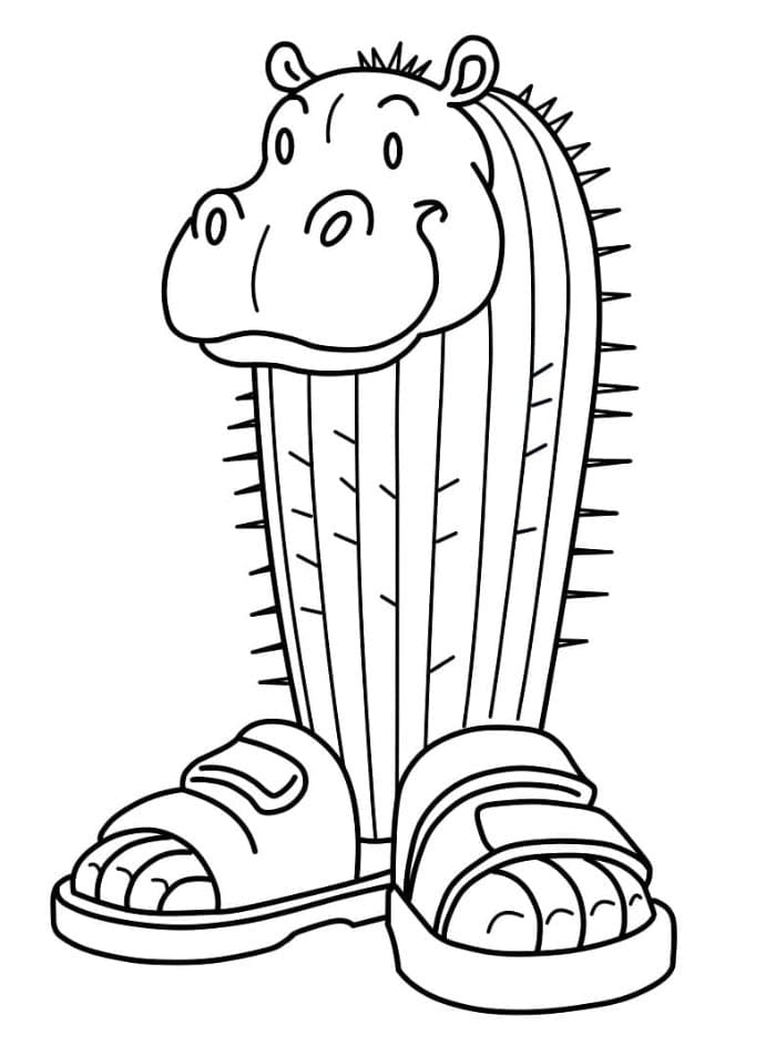Il Cacto Hipopotamo Brainrot ausmalbilder