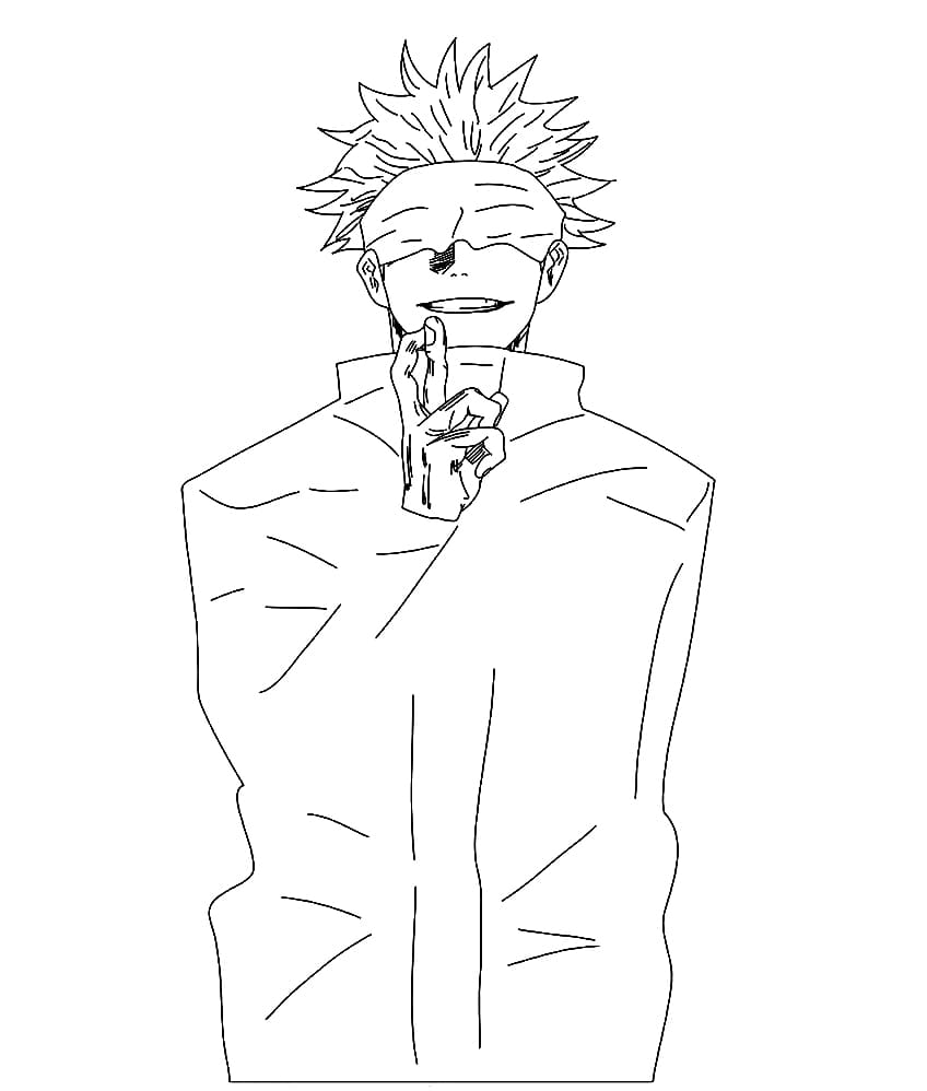 Jujutsu Kaisen 1 ausmalbilder