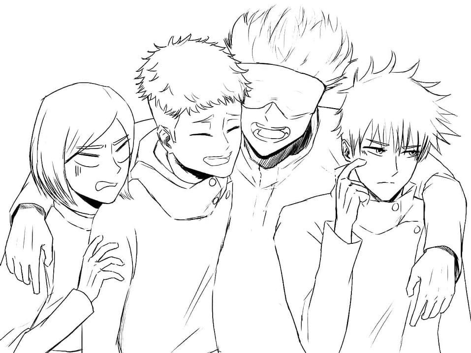 Jujutsu Kaisen kostenlos ausmalbilder