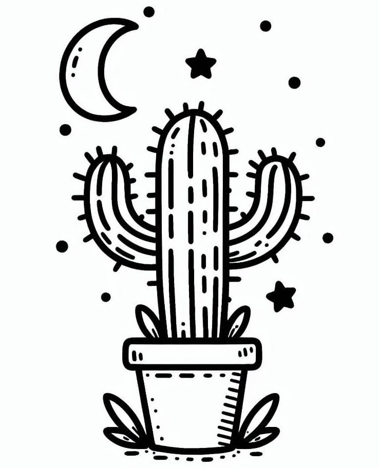 Kaktus druckbar für Kinder ausmalbilder