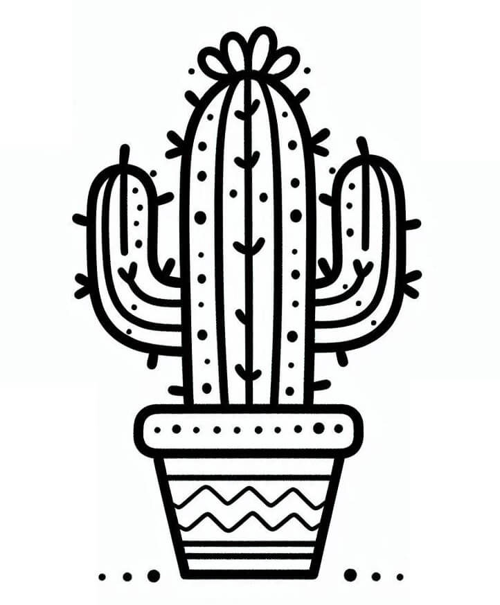Kaktus kostenlos für Kinder ausmalbilder