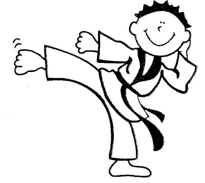 Karate Für 1-Jährige Kinder ausmalbilder