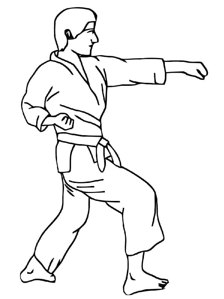 Karate Gratis ausmalbilder