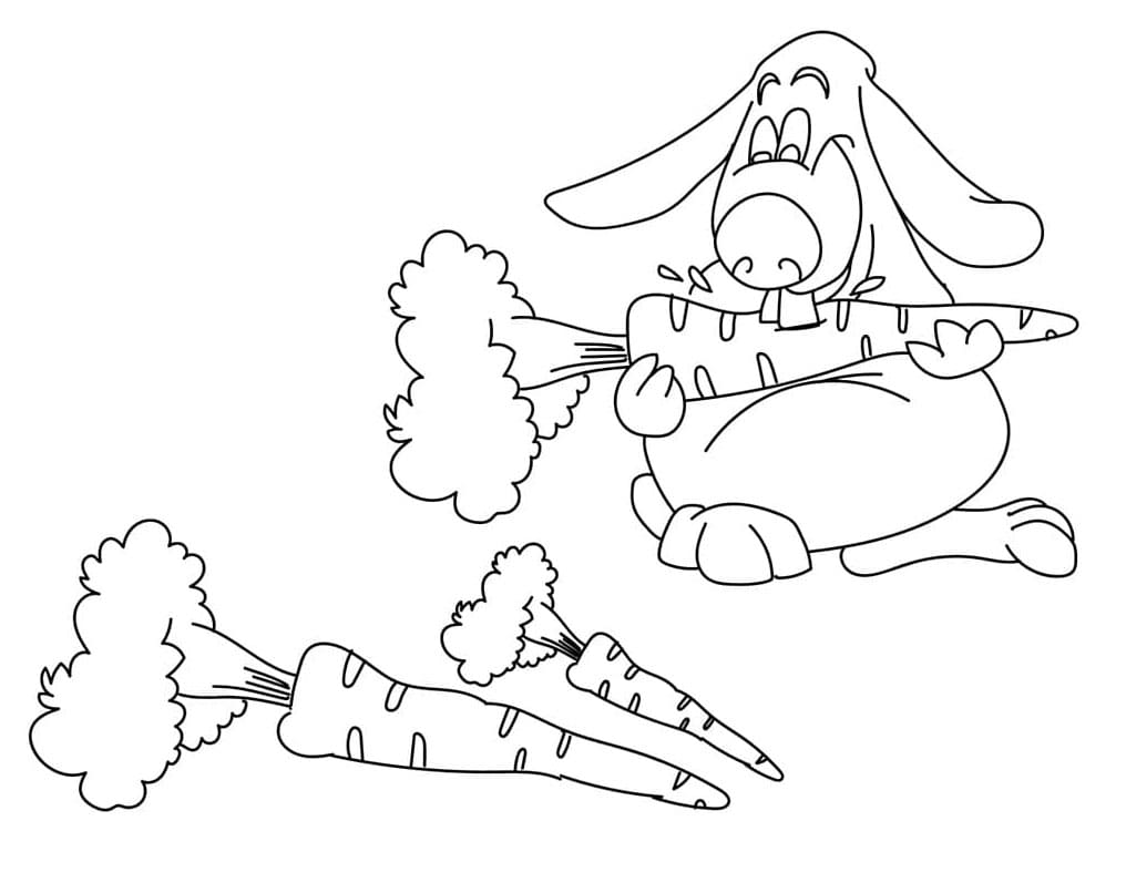 Karotte für 1-jährige Kinder ausmalbilder